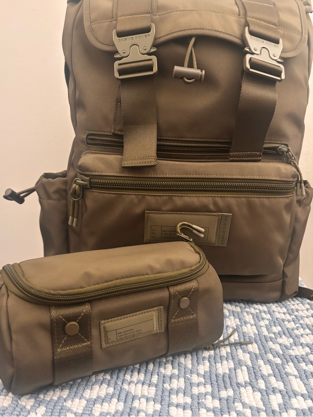 Dagne Dover Brooklyn Backpack (1) + Seoul Small Dopp kit bag (1) bundle